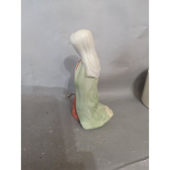 Hand-Painted Mary Figurine Vintage Ceramic Nativity Scene Religious Christmas - Picture 11 of 11